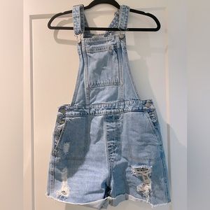Short jean coverall